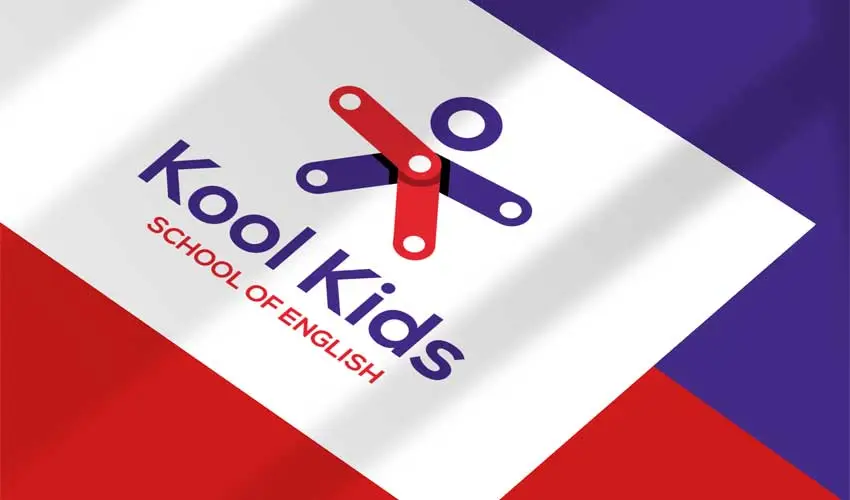 Diseño gráfico logotipo Kool Kids escuela infantil idiomas Gijón