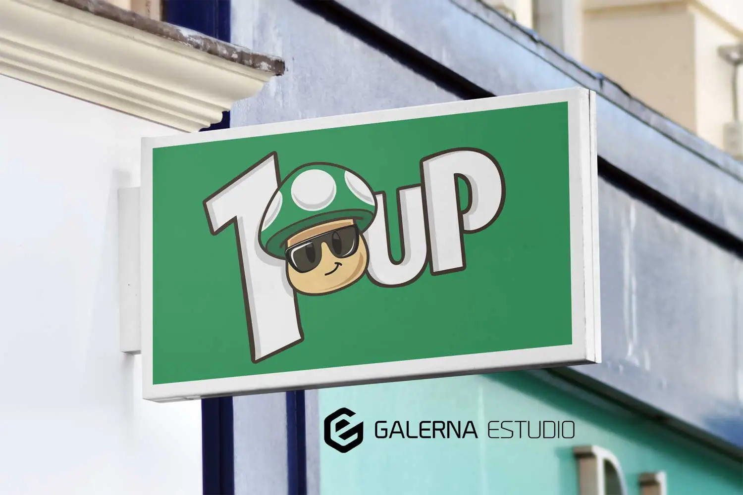 Diseño cartel corporativo 1up Cash Oviedo