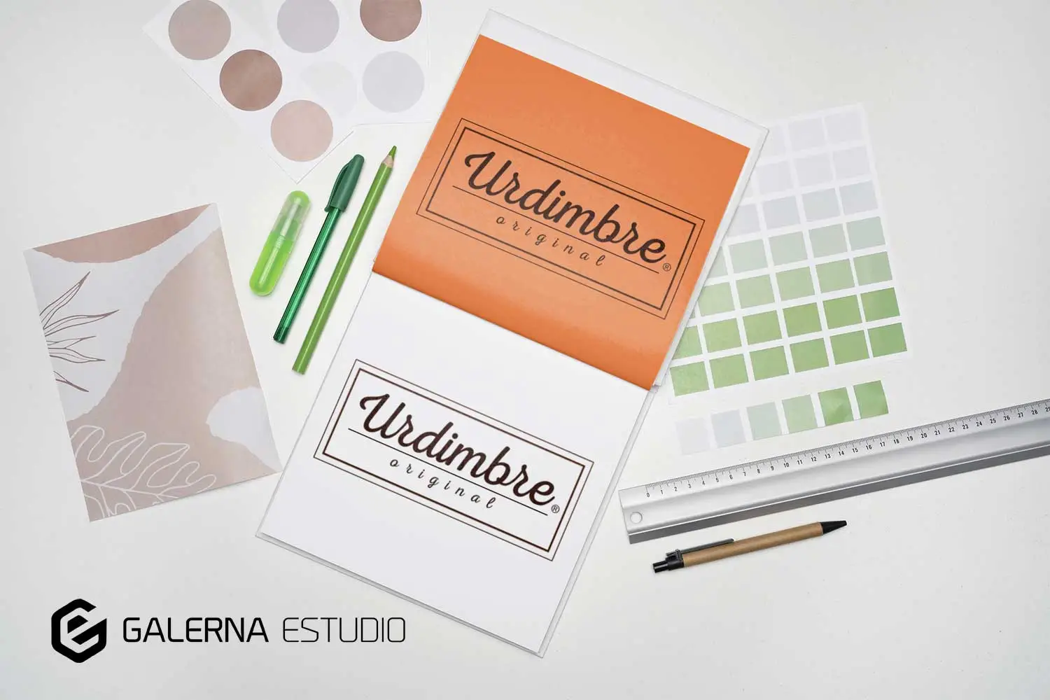 Diseño gráfico logotipo Urdimbre bolsos artesanales