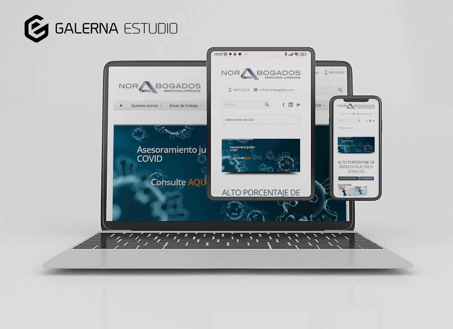 Creación página web Wordpress NoraBogados abogados Gijón