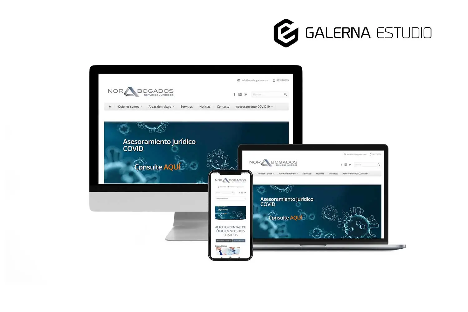 Creación página web Wordpress despacho de abogados NoraBogados