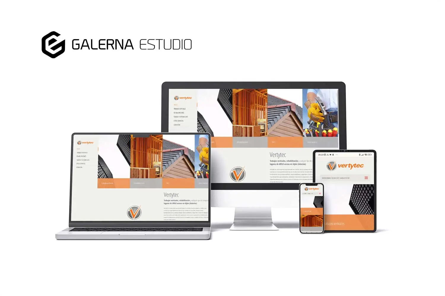 Diseño web profesional Wordpress Vertytec, rehabilitaciones Asturias.