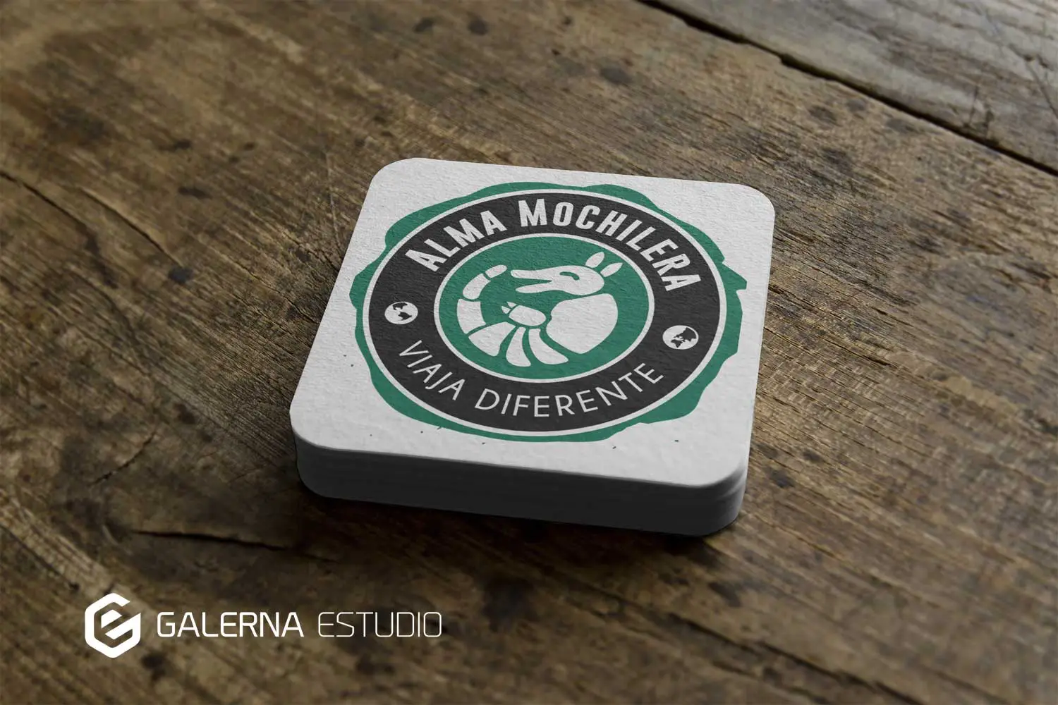 Logo profesional creado Alma Mochilera, agencia