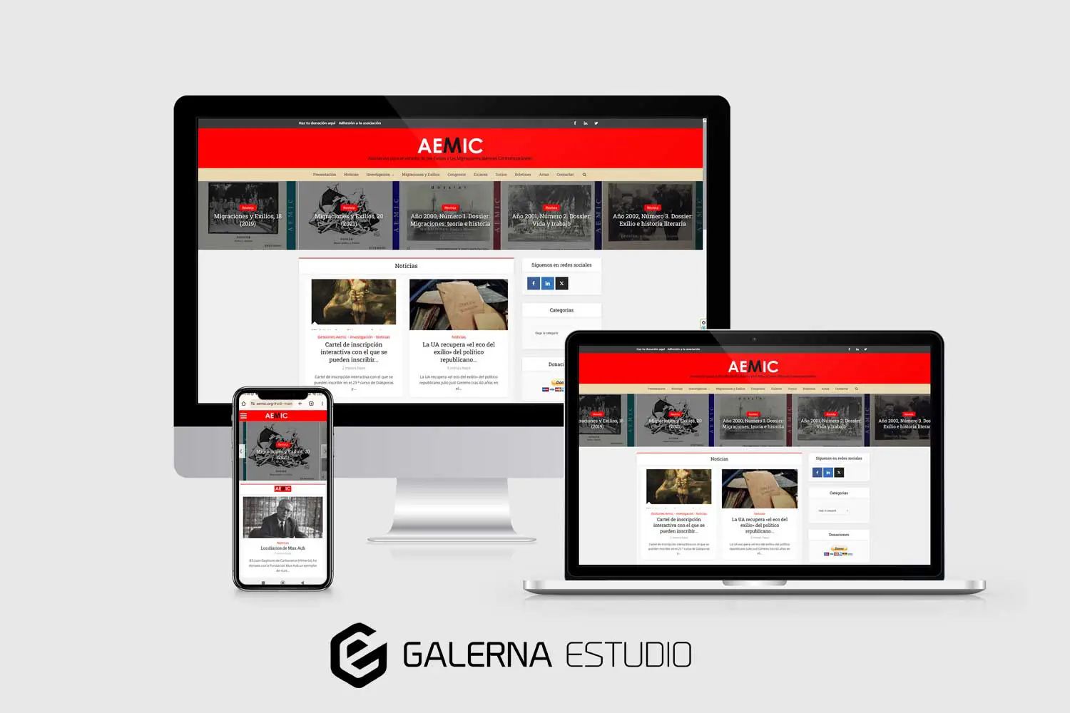 Servicios de mantenimiento web WordPress para AEMIC