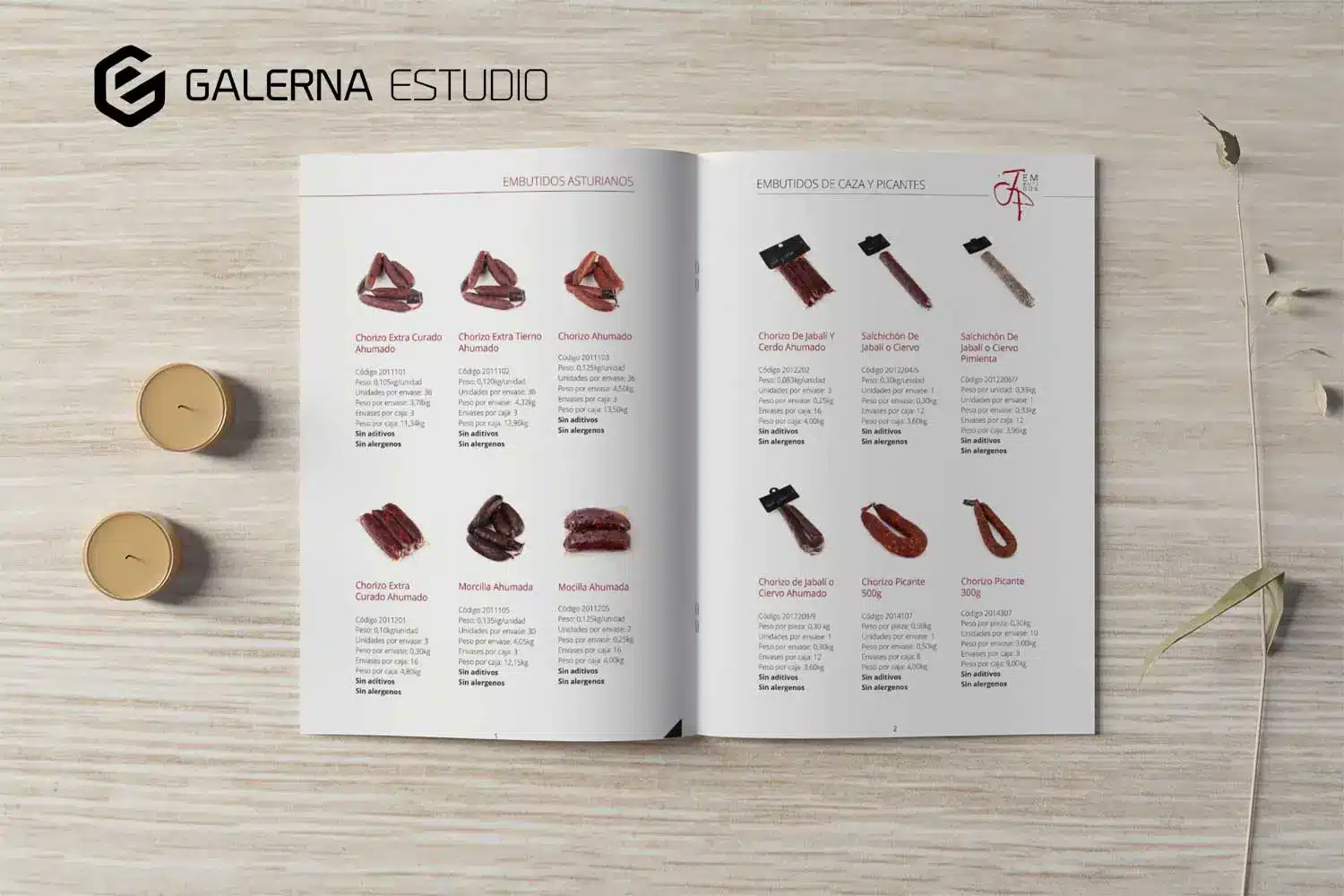 Diseño gráfico catálogo productos JS Embutidos