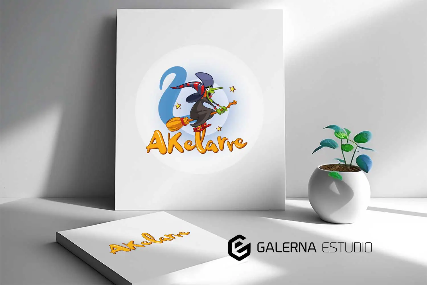 Creación de logotipo profesional para identidad visual de Akelarre