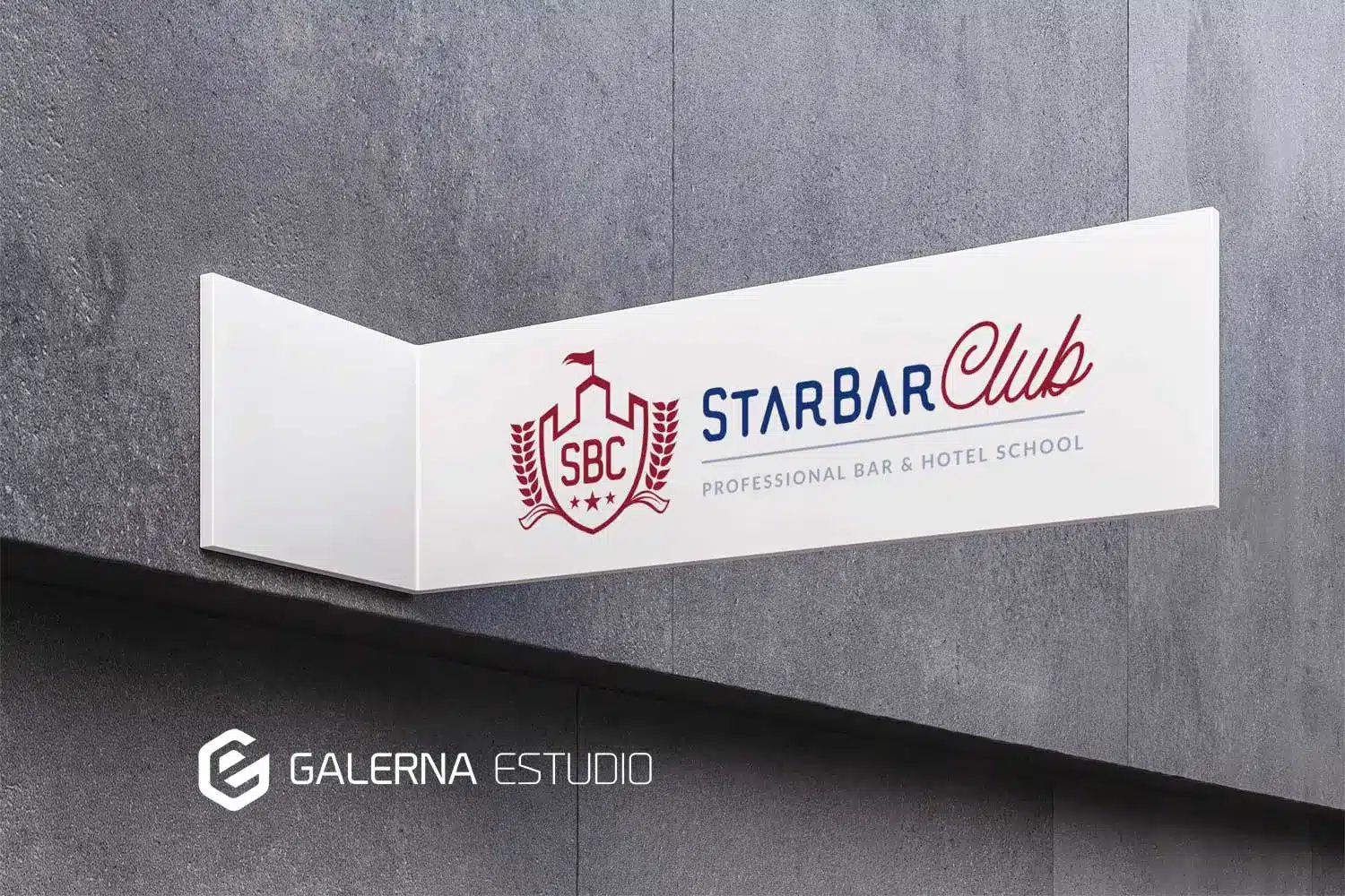 Diseño cartel empresa StarBar Club, sector hotelero