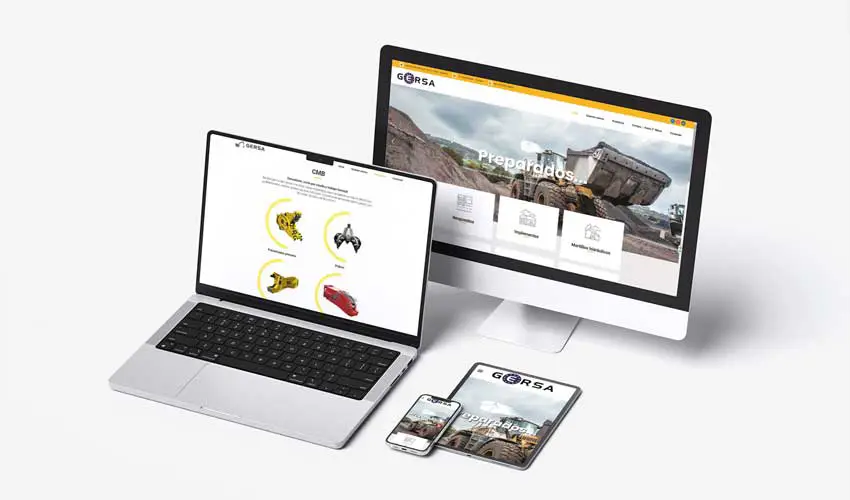 Diseño web profesional Wordpress Gersa maquinaria industrial