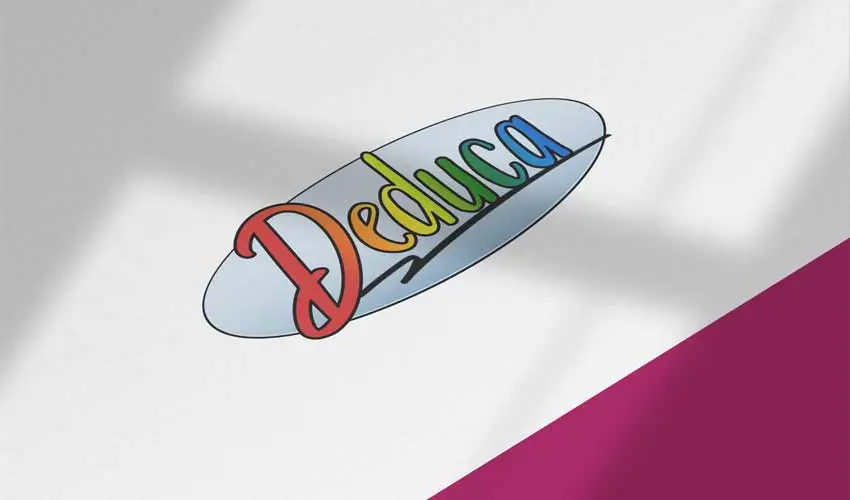 Imagen corporativa Deduca diseño profesional logotipo educativo.