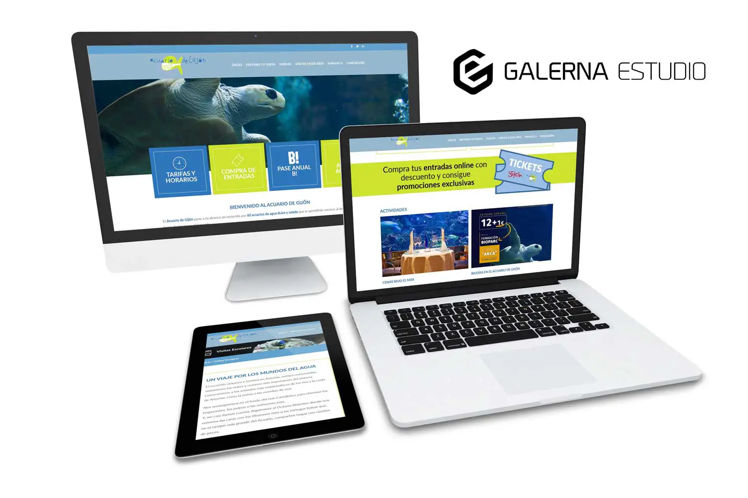 Proyecto web Wordpress responsive Acuario Gijón