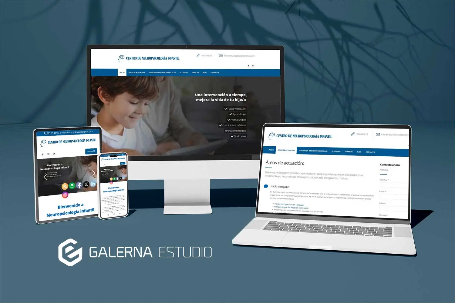 Creación página web Wordpress responsive consulta neuropsicológica infantil