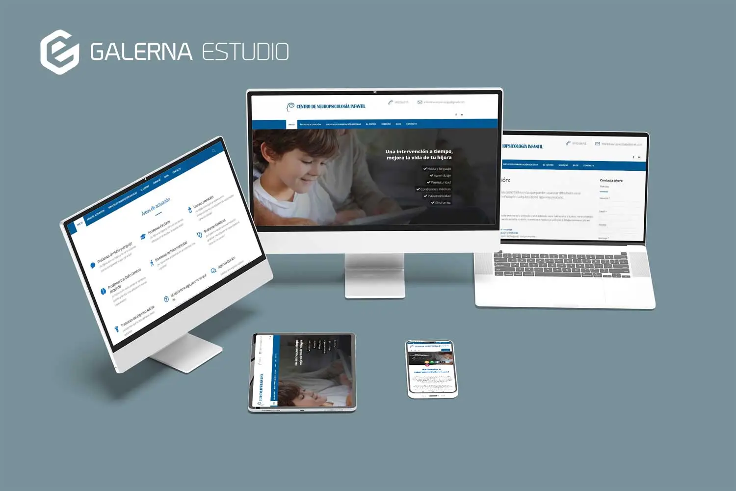 Desarrollo web Wordpress adaptado móviles clínica neuropsicología infantil