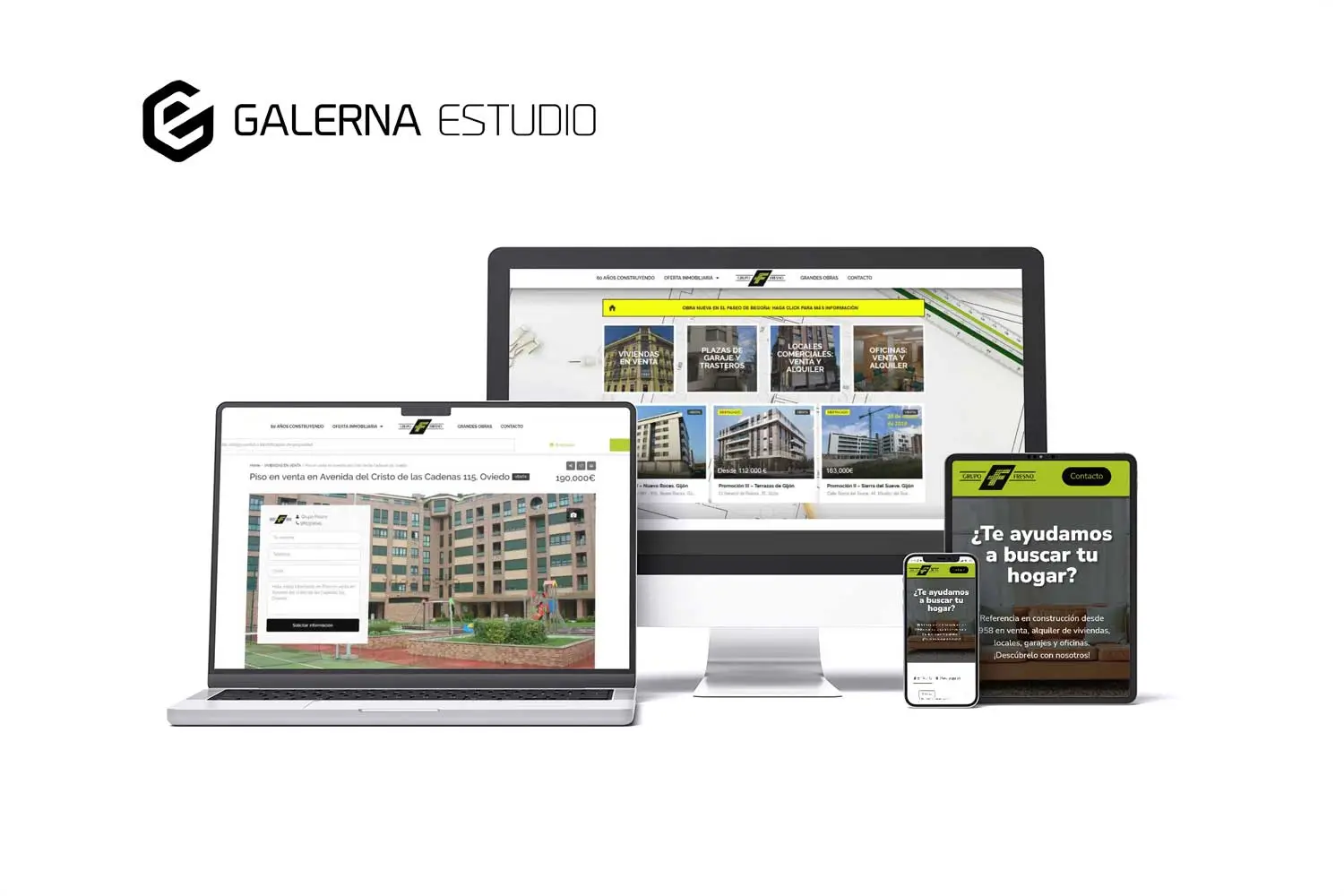 Desarrollo web Wordpress inmobiliaria Grupo Fresno.