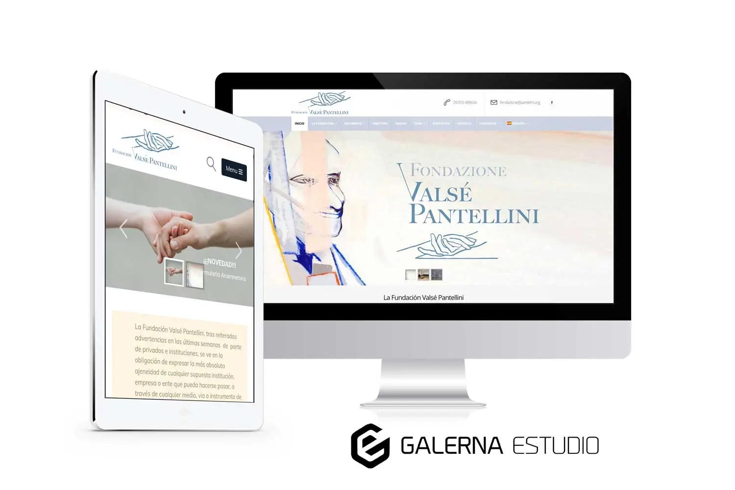 Diseño web profesional WordPress fundación Valse Pantellini