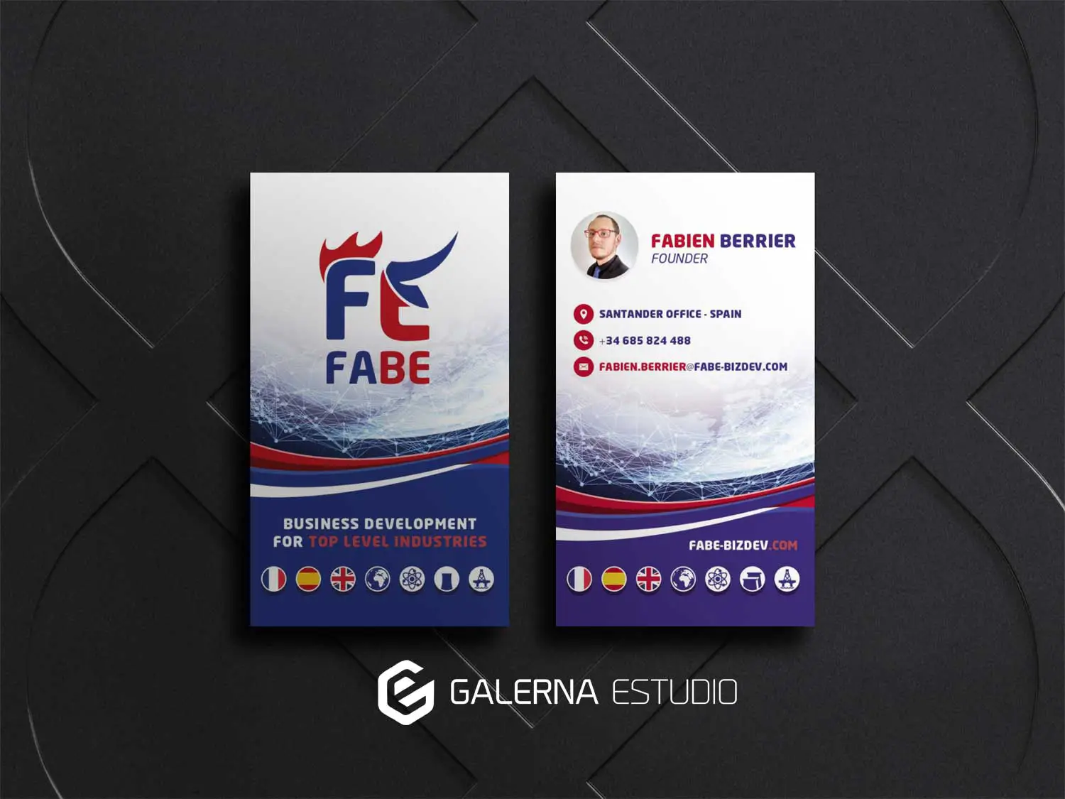 Creación de tarjetas de visita corporativas para FABE