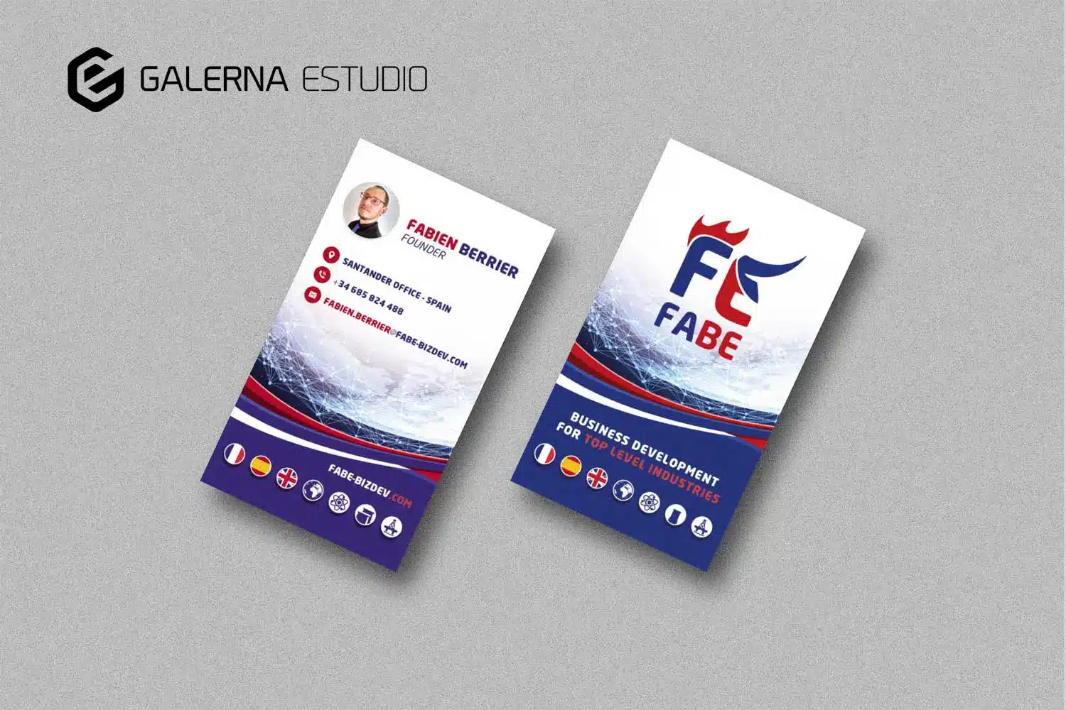 Diseño tarjetas empresa corporativas FABE