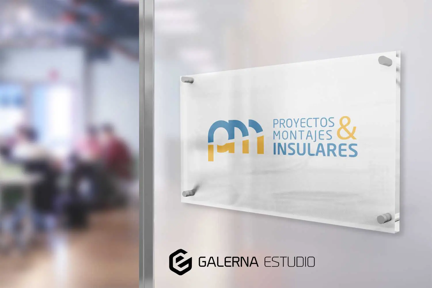 Logotipo a medida Proyectos y Montajes Insulares