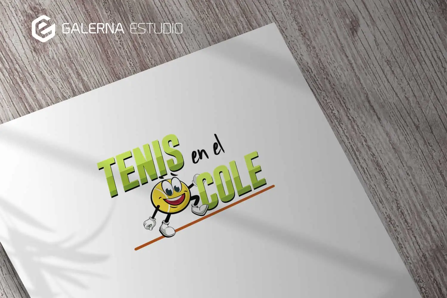 Diseño logotipo infantil escuela tenis Uria
