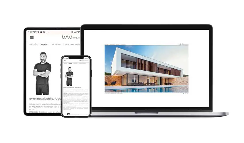 Diseño web Wordpress estudio arquitectura Bad Arquitectos.
