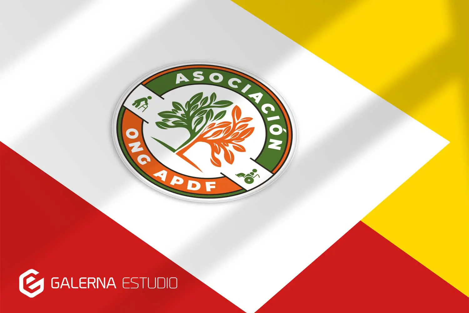 Diseño gráfico marca Asociación Discapacitados Físicos APDF