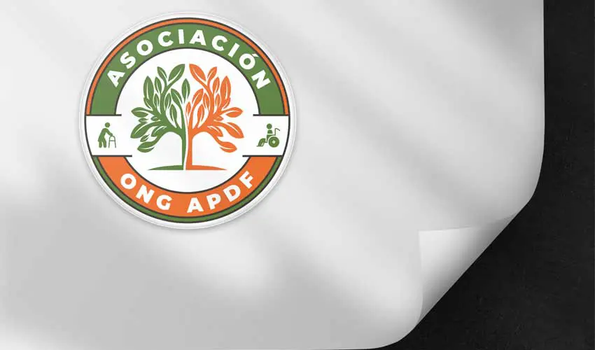 Diseño logotipo corporativo Asociación Discapacitados Físicos Madrid APDF
