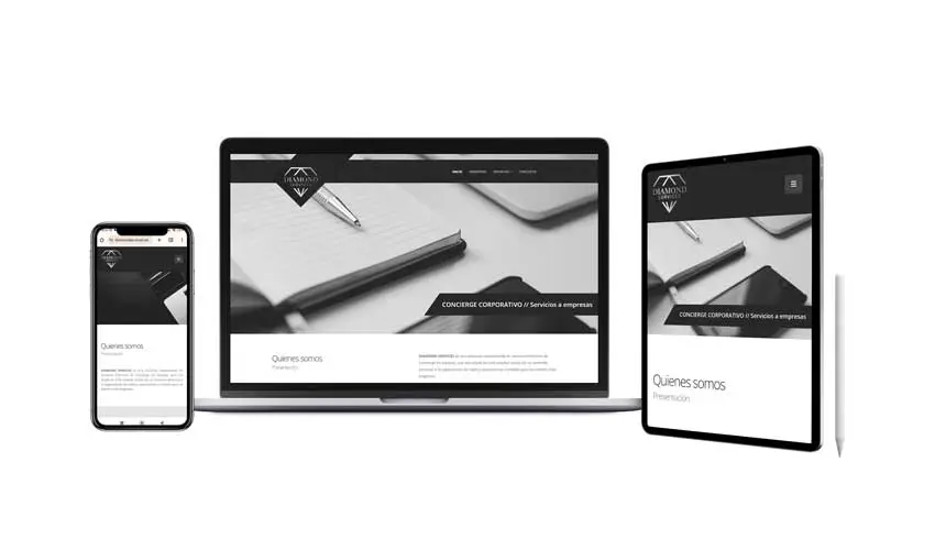 Diseño web corporativo Wordpress Diamond Services Concierge Asturias
