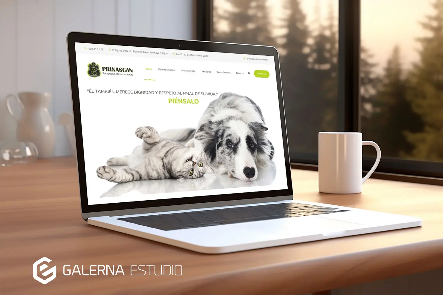 Proyecto web Wordpress tanatorio animales Gijón Prinascan