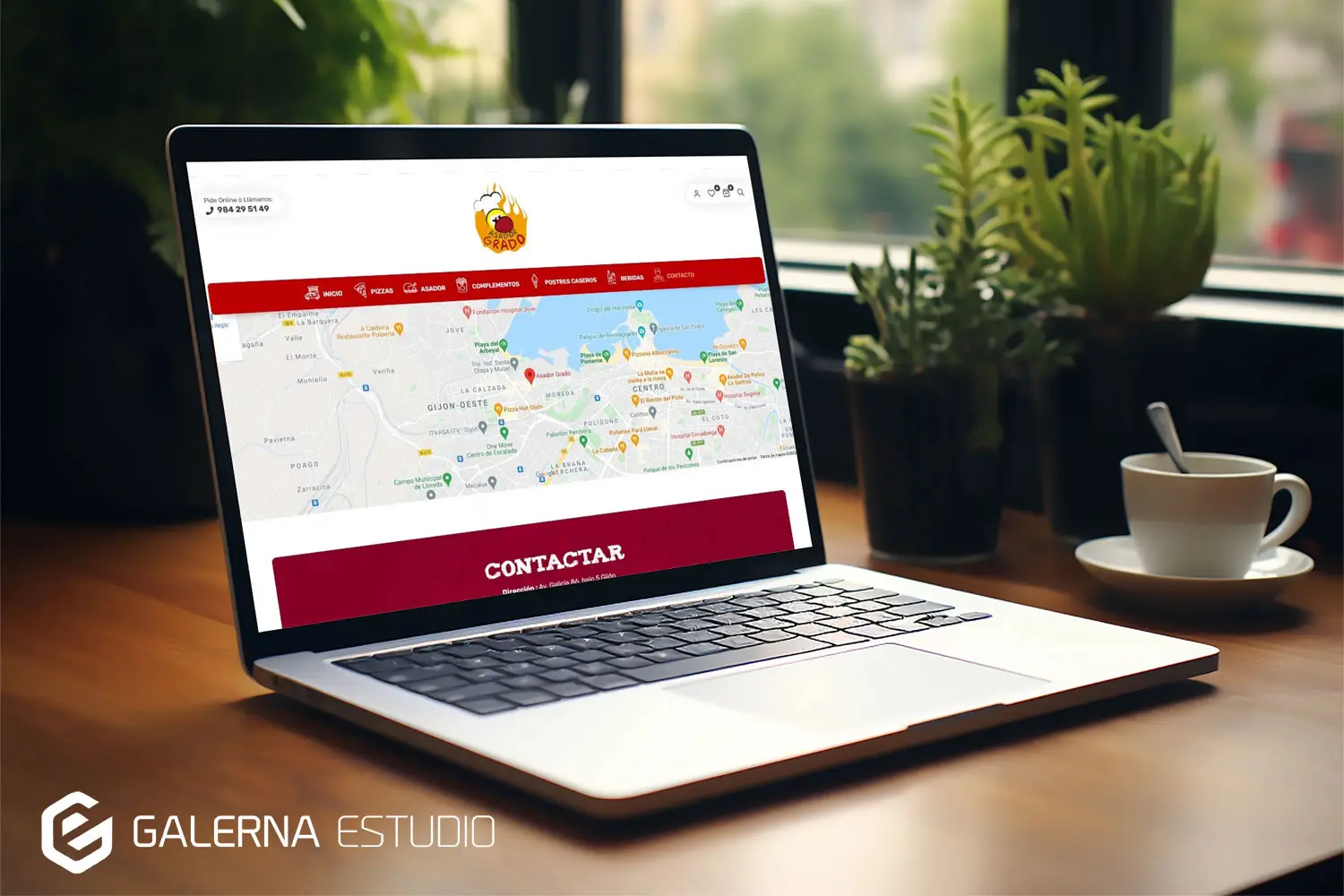 Diseño web adaptado móviles ecommerce pizzas pollos a Gijón