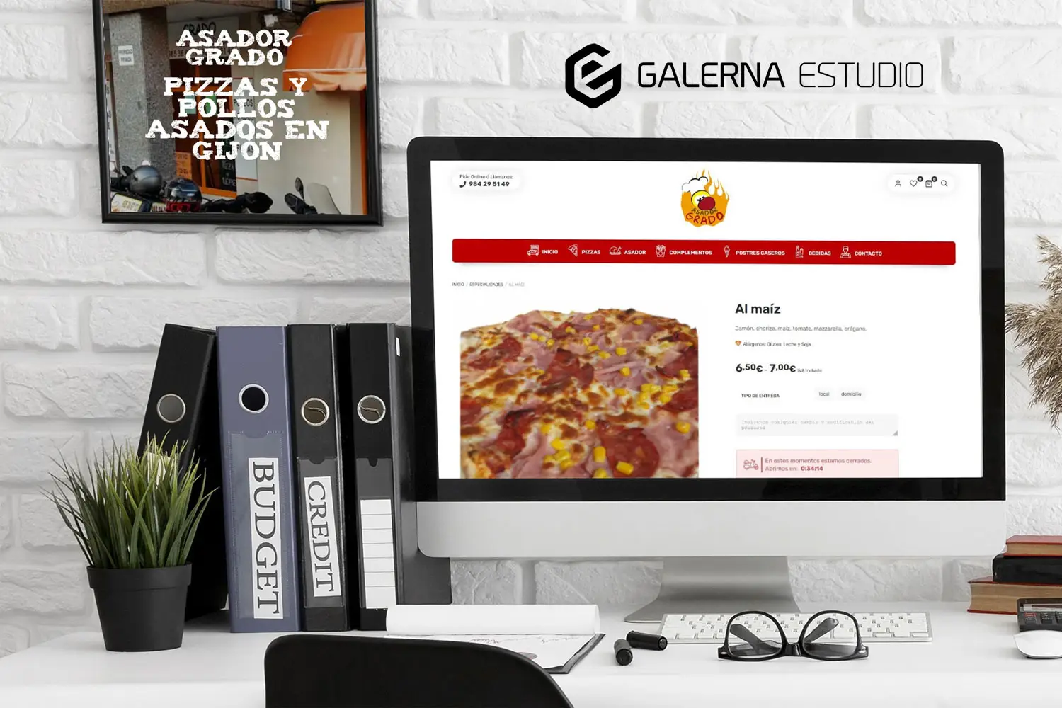 Diseño web Wordpress ecommerce venta online pizzas Gijón