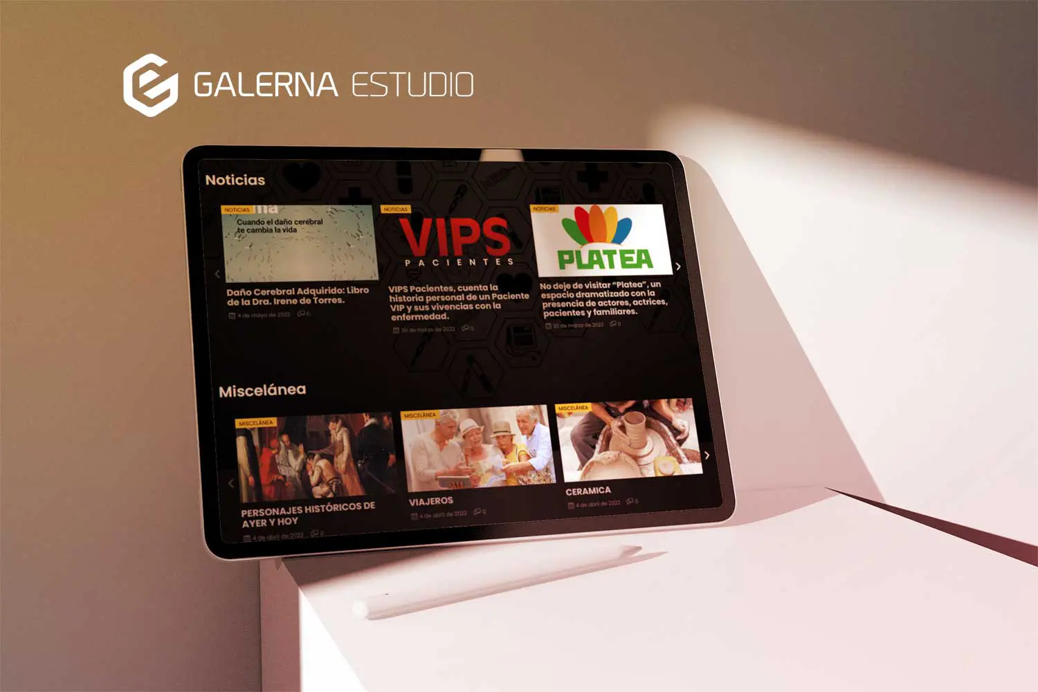 Diuseño web tabletas Wordpress portal salud
