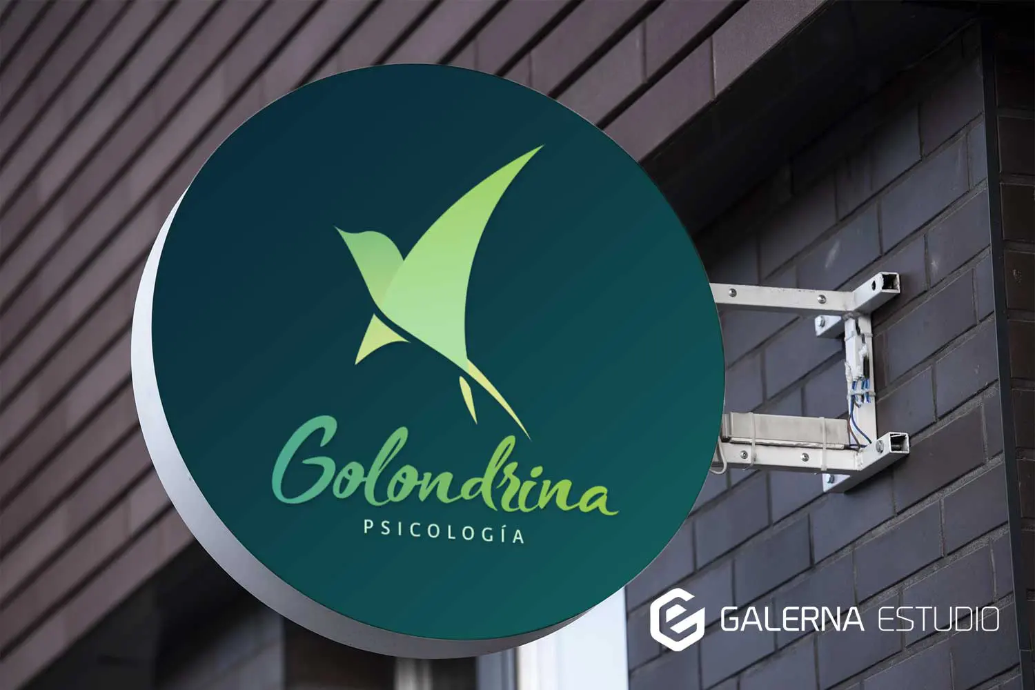 Logotipo psicología símbolo golondrina