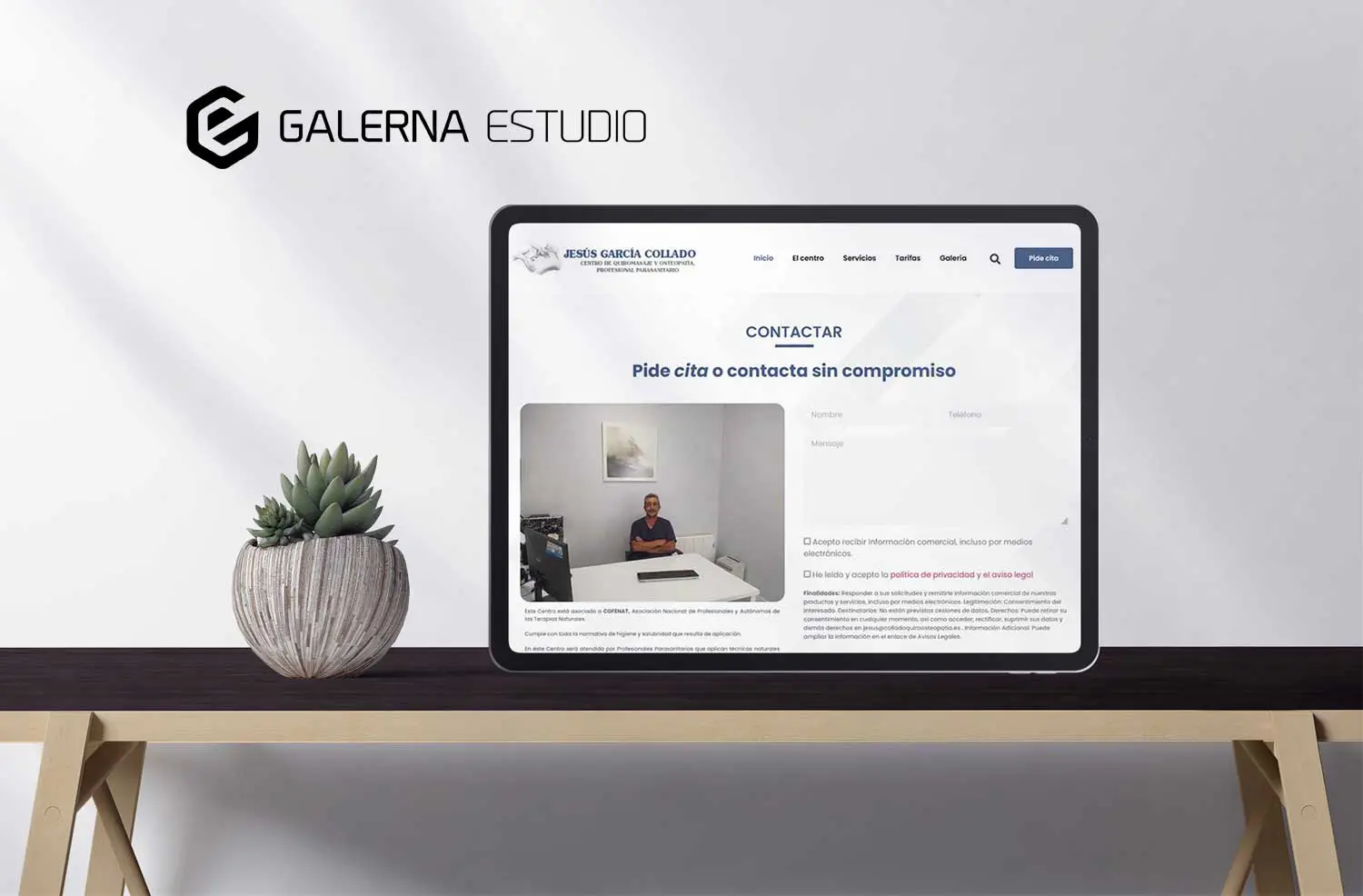 Diseño web Elementor clínica osteopatía Gijón