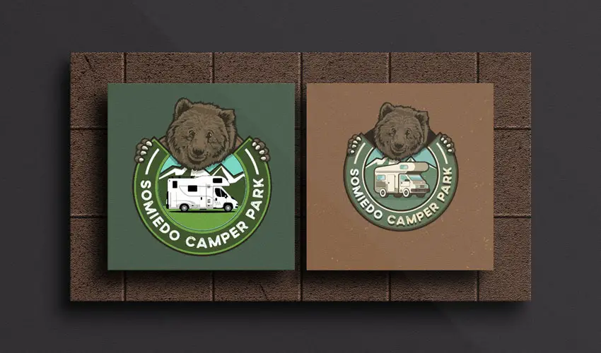 Diseño de identidad visual corporativa Somiedo Camper Park