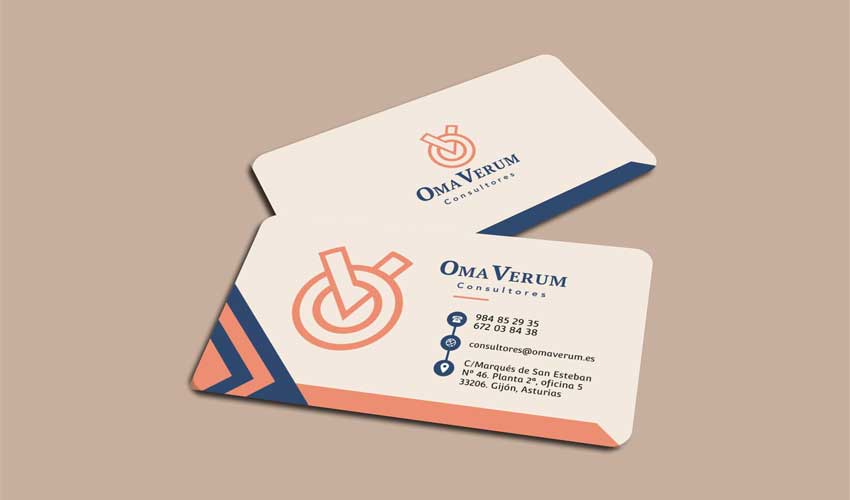 Diseño de tarjeta de empresa para Omaverum