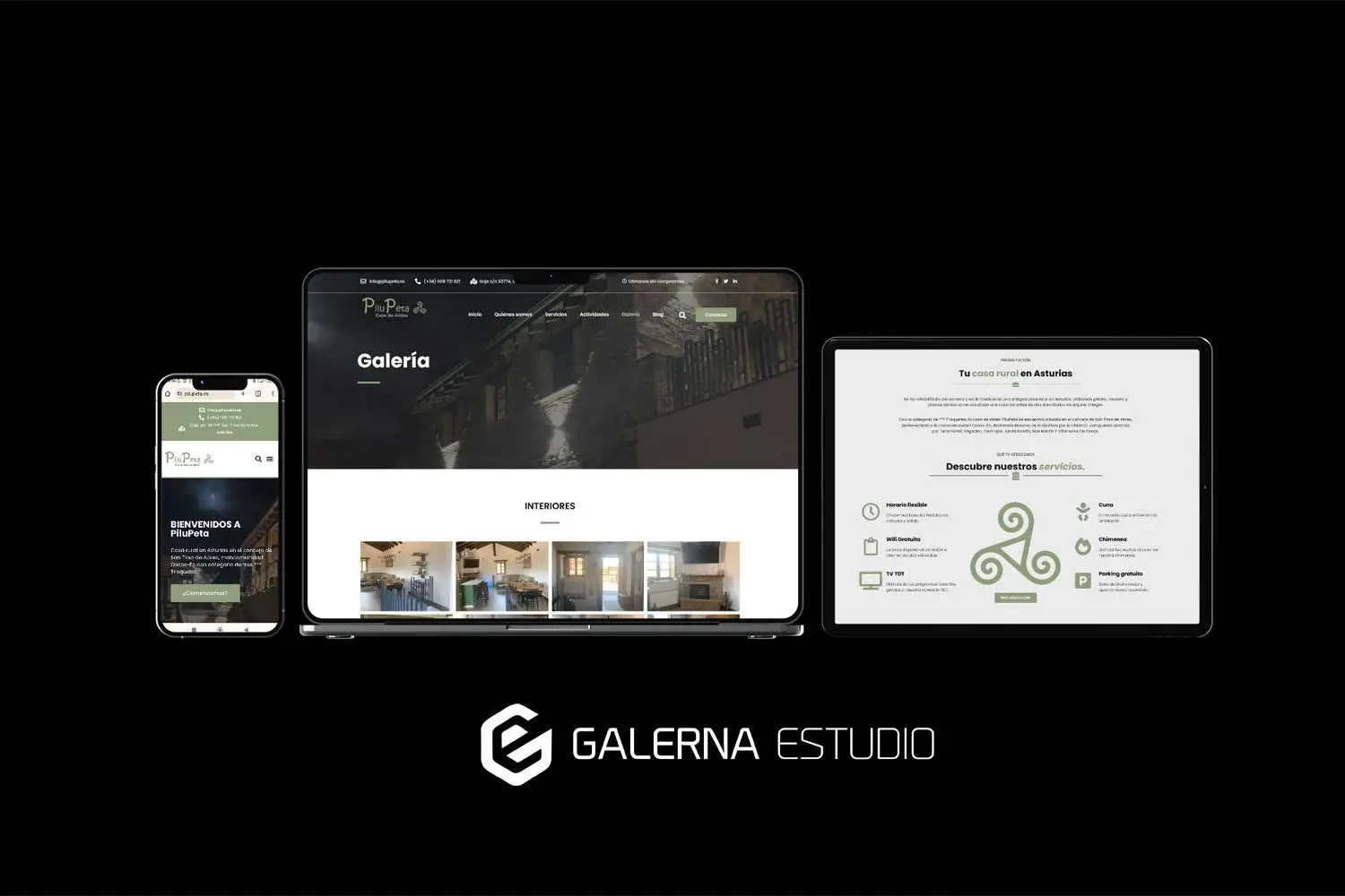 Maquetación web responsive casa rural Asturias