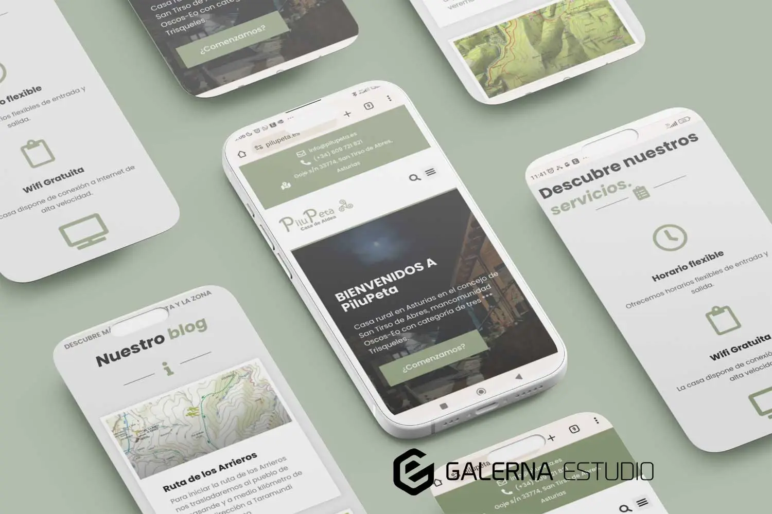 Página web adaptada a móviles para casa rural WordPress