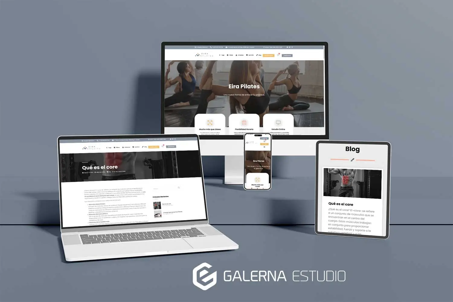 Desarrollo web Wordpress responsive Eira Pilates Gijón