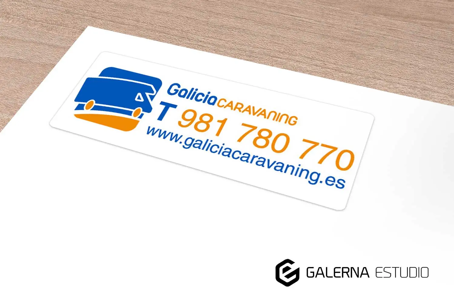 Diseño pegatinas Galicia Caravaning