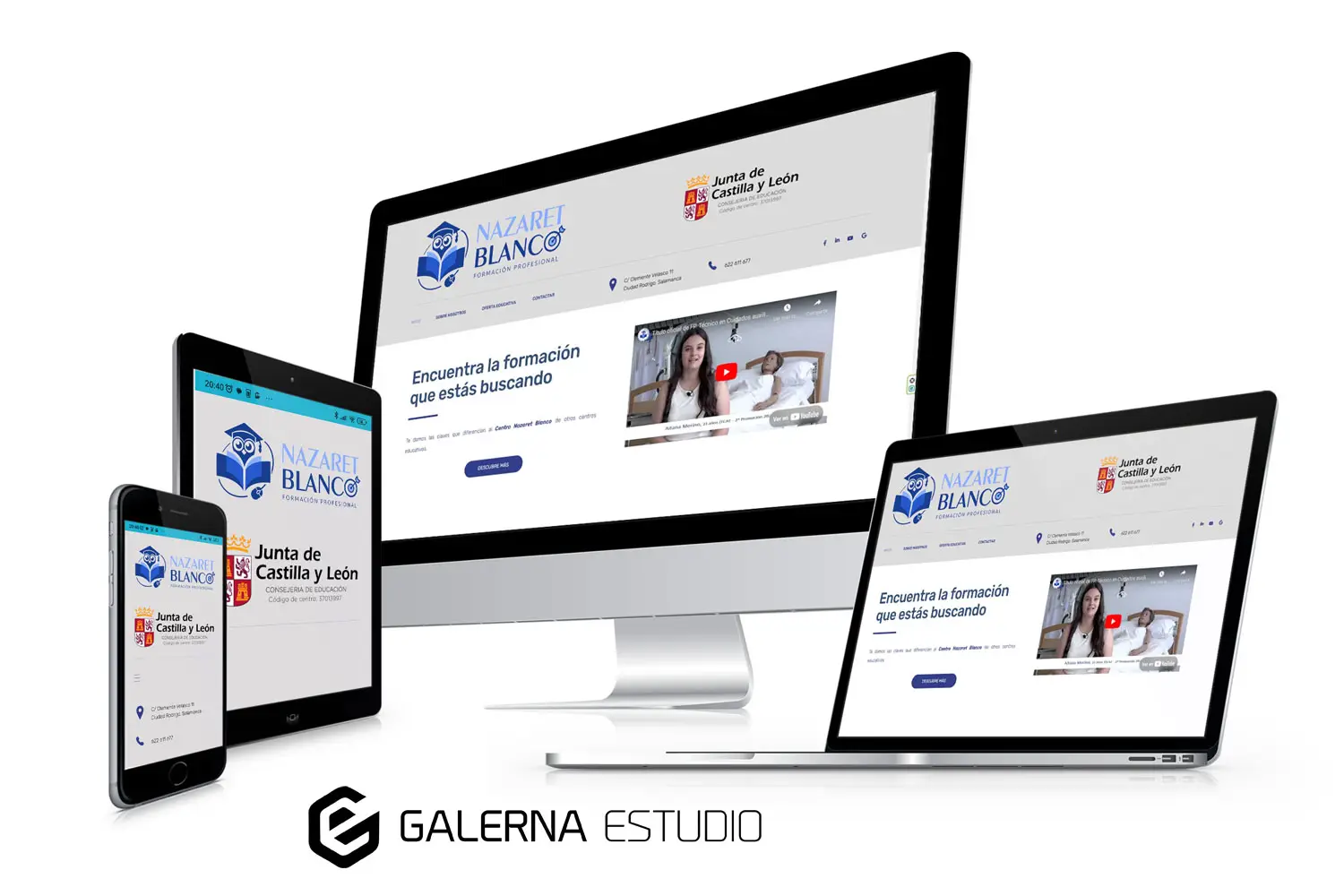 Creación página web Wordpress responsive academia Nazaret Blanco