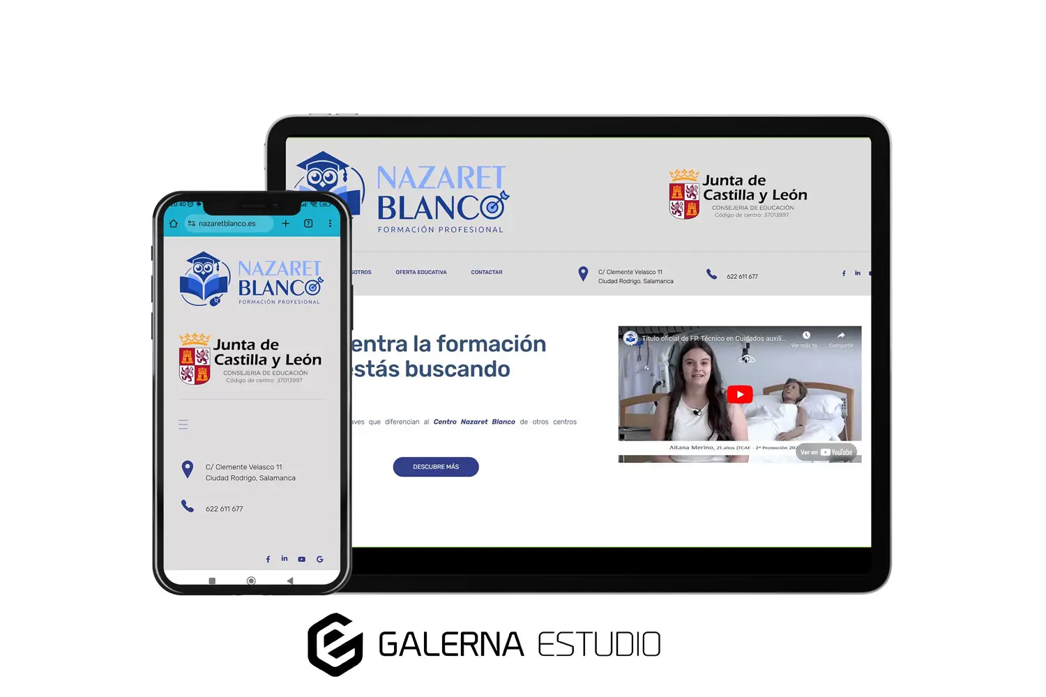 Proyecto web Wordpress academia formación Nazaret Blanco