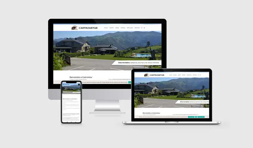 Proyecto web Wordpress casa rural Castroastur diseño responsive
