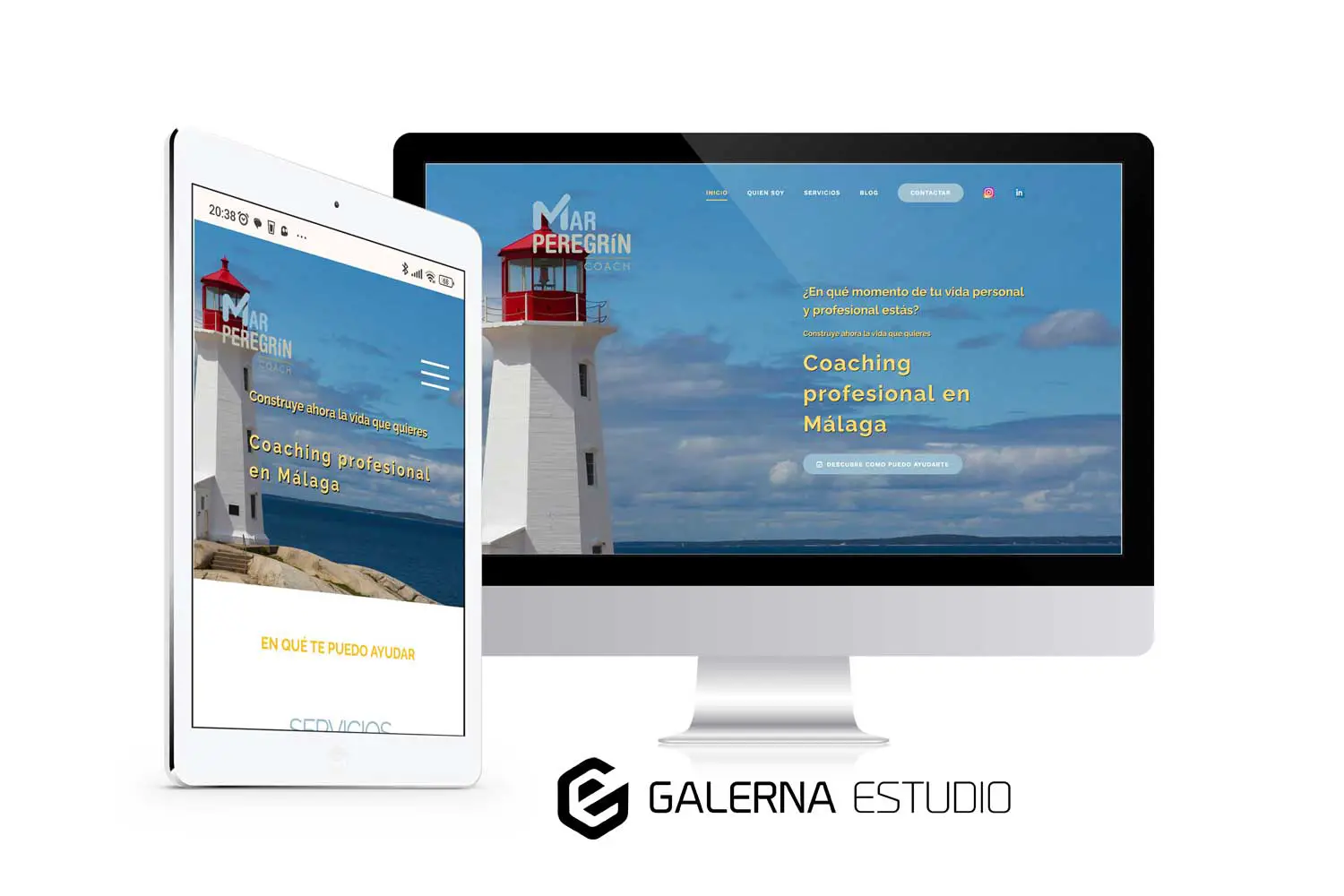 Diseño web profesional Wordpress marca personal Mar Peregrin coach