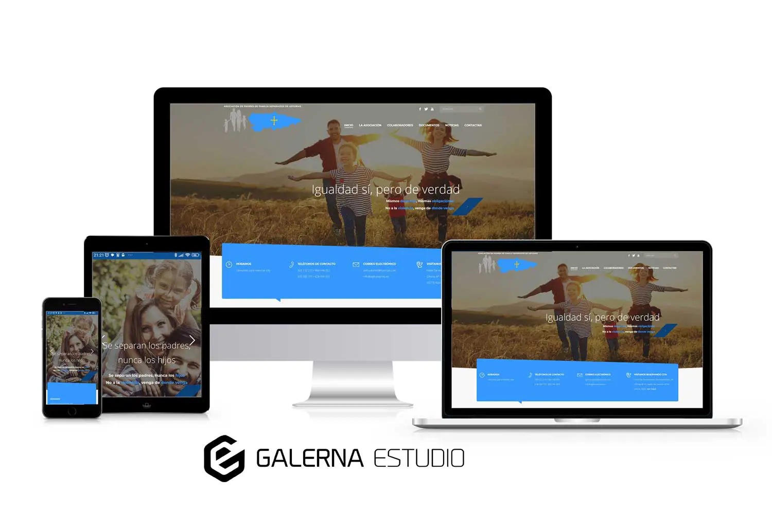 Creación página web Wordpress responsive Asociación de Padres Separados Asturias
