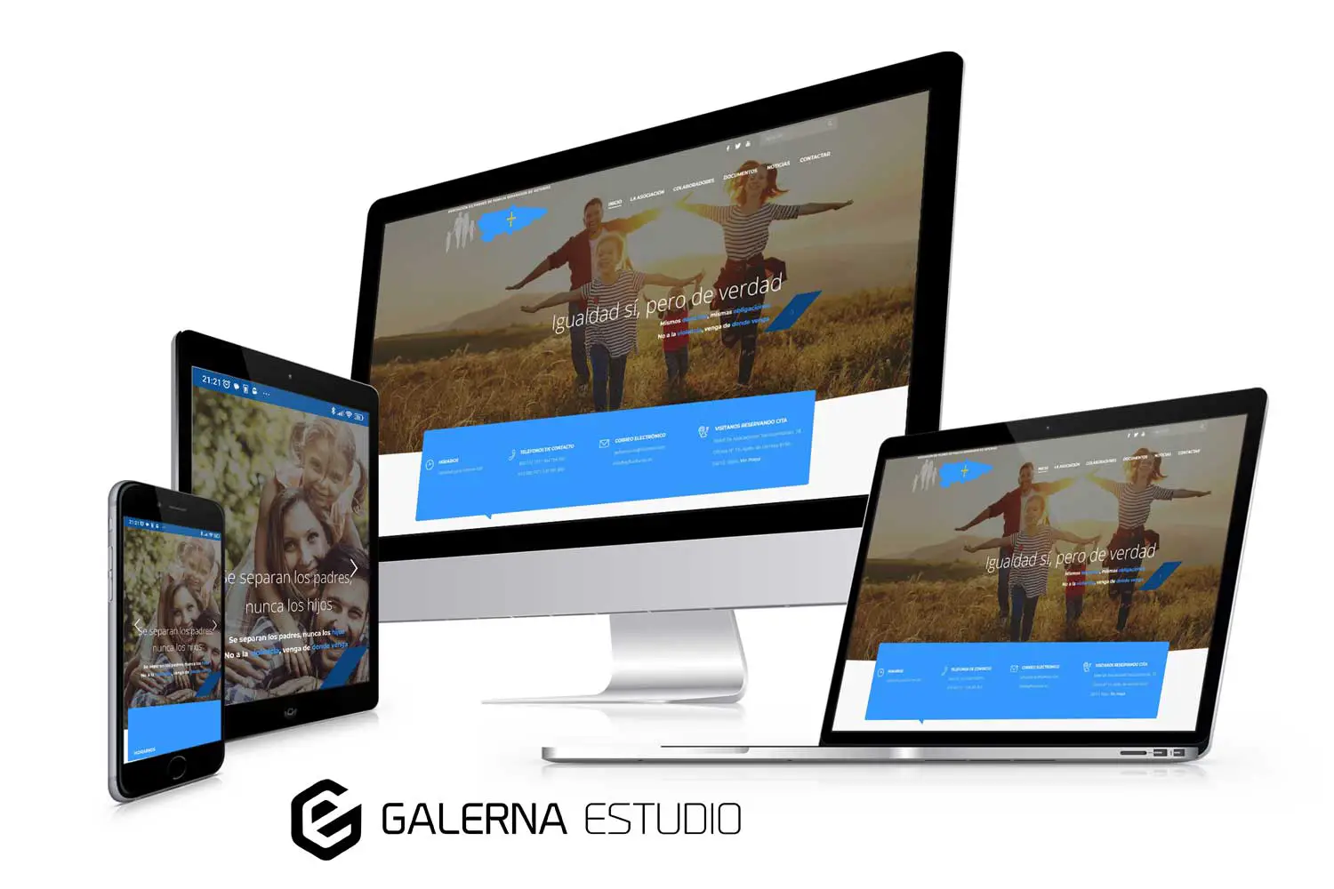 Creación página web Wordpress adaptada móviles padres separados Asturias